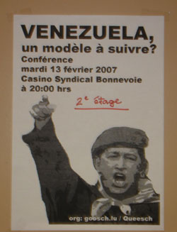 Luxemburg gets socialist message on the Venezuelan revolution