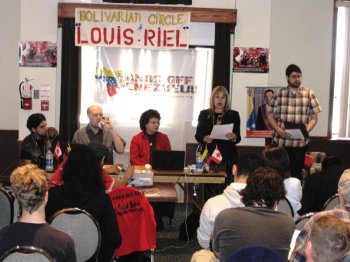 Ricardo Astudillo - Alex Grant - Maria Paez Victor - Mirna Quero de Peña, the Venezuelan consul-general in Toronto - Camilo Cahis Ricardo Astudillo - Alex Grant - Maria Paez Victor - Mirna Quero de Peña, the Venezuelan consul-general in Toronto - Camilo Cahis