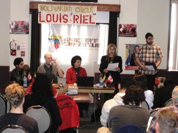 Ricardo Astudillo - Alex Grant - Maria Paez Victor - Mirna Quero de Peña, the Venezuelan consul-general in Toronto - Camilo Cahis