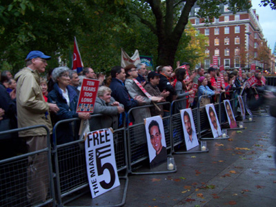 Vigil for Cuban Five in London