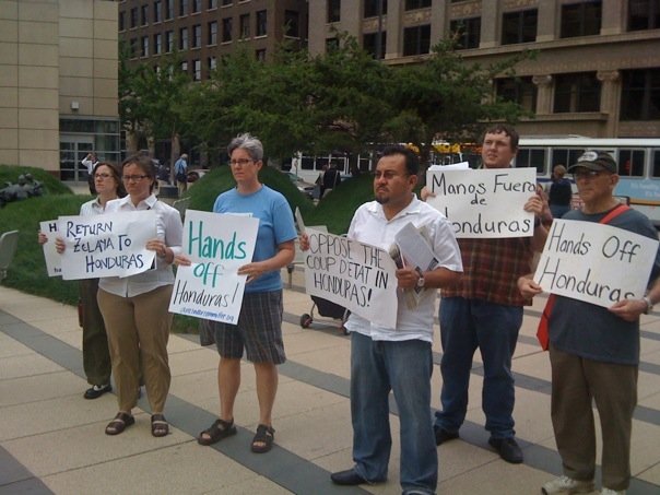 Minneapolis protest against Honduran coup